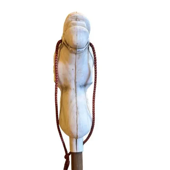 Vintage Wooden Blow Mold Hobby Horse Head Stick 34" Long - Picture 5 of 9